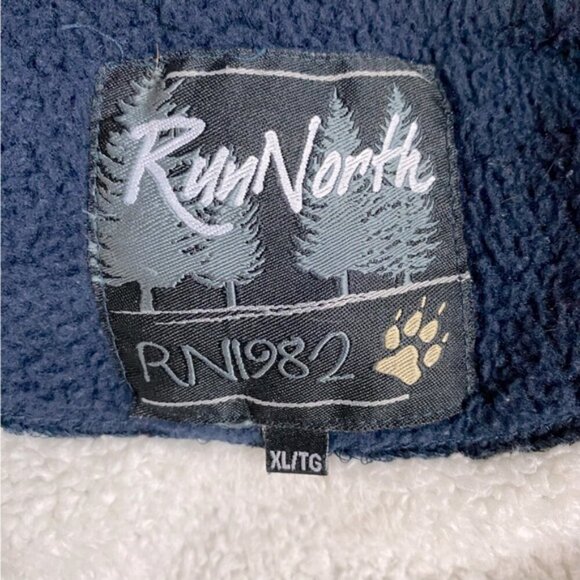 Run North 1982 Blue Polar Bear Fleece Full Zip Hoodie XL - Picture 3 of 16